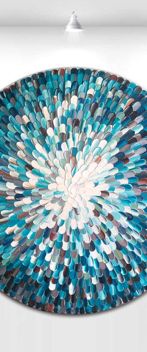 'Crystalus aqua IV' - 30x30” by Tatiana Georgieva