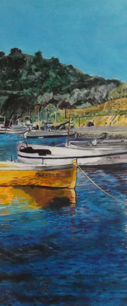 The three boats - sea - landscape by Isabelle Lucas