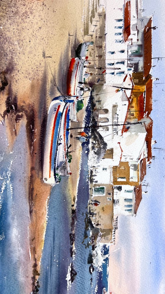 Boats of Calella. Spain