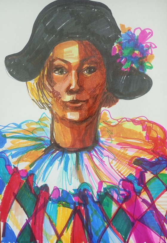 Self Portrait: Dreams in Rose Picasso period