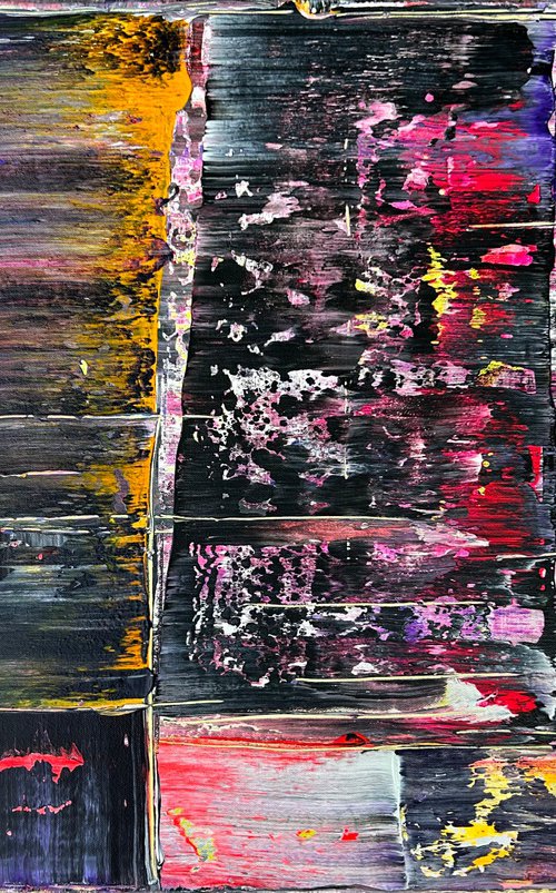 "Ferocious" - Free USA Shipping - Original PMS Abstract Acrylic Painting On Canvas - 36" x 24" by Preston M. Smith (PMS)