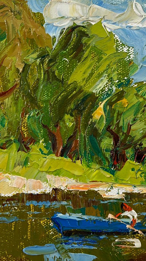 Willows by the pond by Kalenyuk Alex