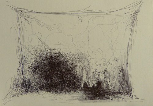 The Ballpoint Pen Sketch 6, 21x15 cm by Frederic Belaubre