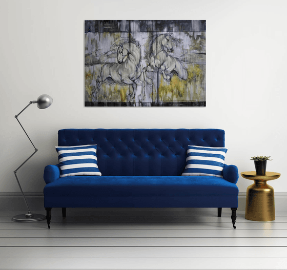 Carousel of Rain and Sun. Horses