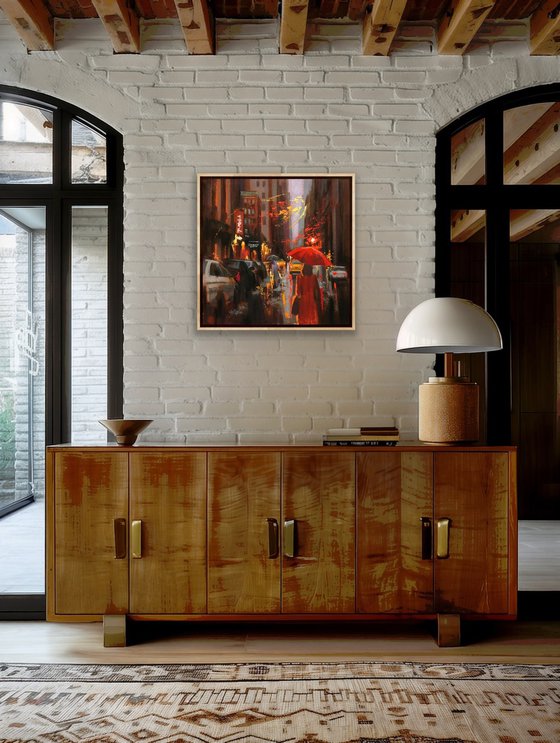 Evening Rain in Madison Avenue