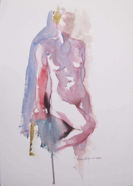 Standing female nude