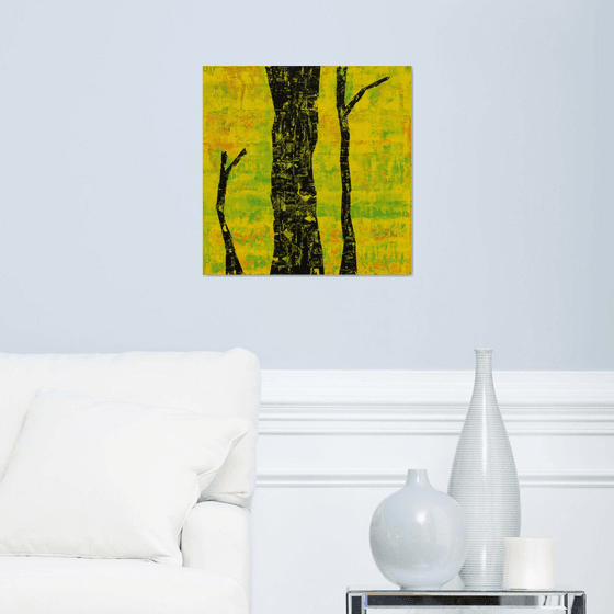 Tree without a top - Abstract painting