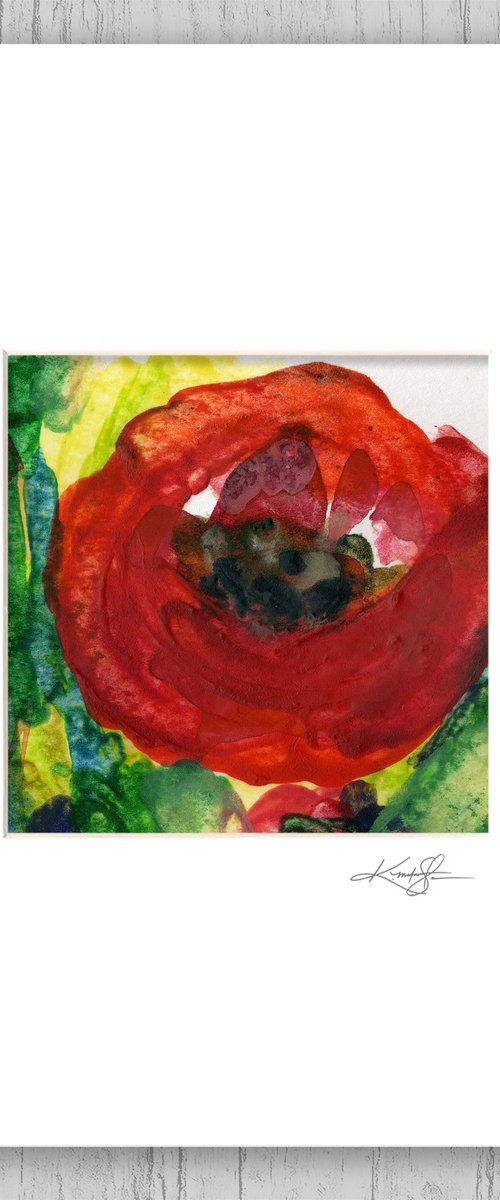 Encaustic Floral 35 by Kathy Morton Stanion