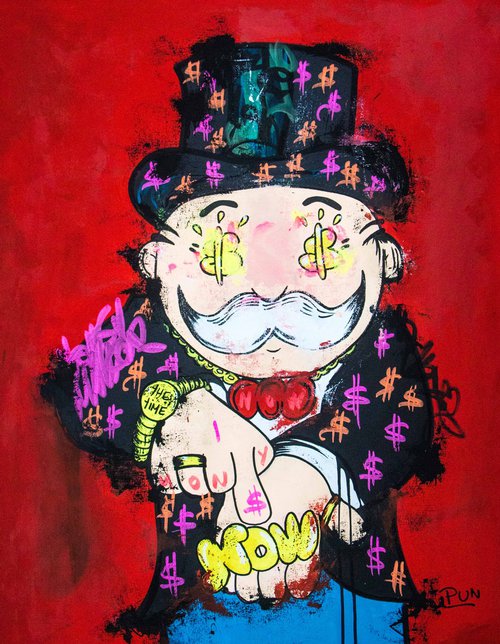 The Time is Now ft. Mr Monopoly by Carlos Pun Art