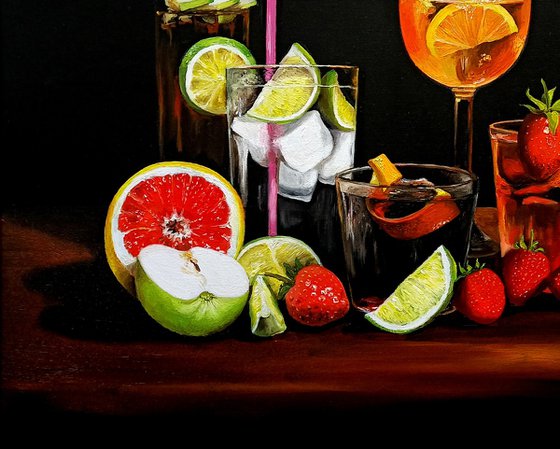 Still life with drinks