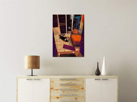 Interior with dog