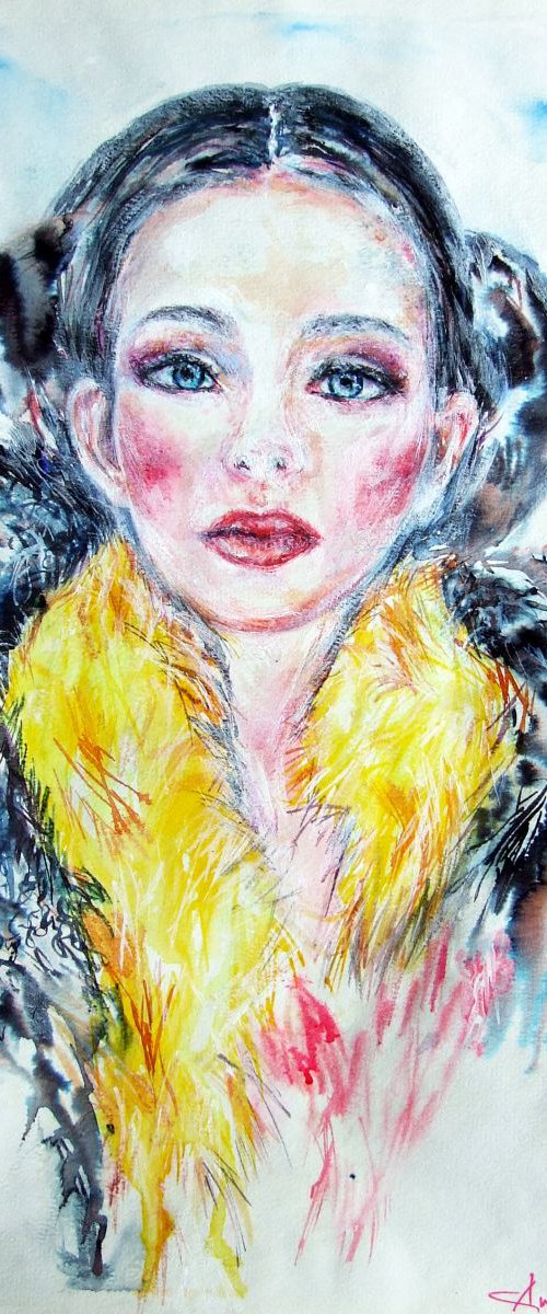Woman in fur by Anna Sidi-Yacoub