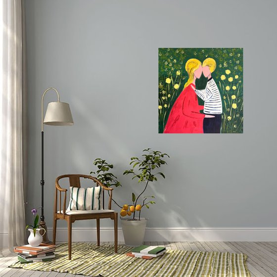Mother Son Original Painting