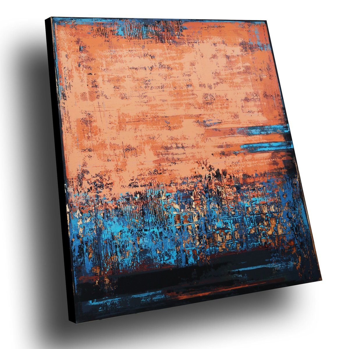 Organic Abstract Acrylic Painting By Inez Froehlich, 39 X 47, Sciacca, Original Artwork