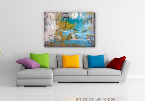large paintings for living room/extra large painting/abstract Wall Art/original painting/painting on canvas 120x80-title-c661