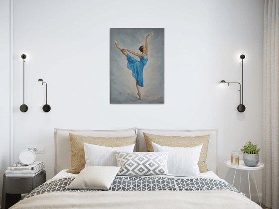 Ballerina-8 (70x50cm, oil/canvas, ready to hang)