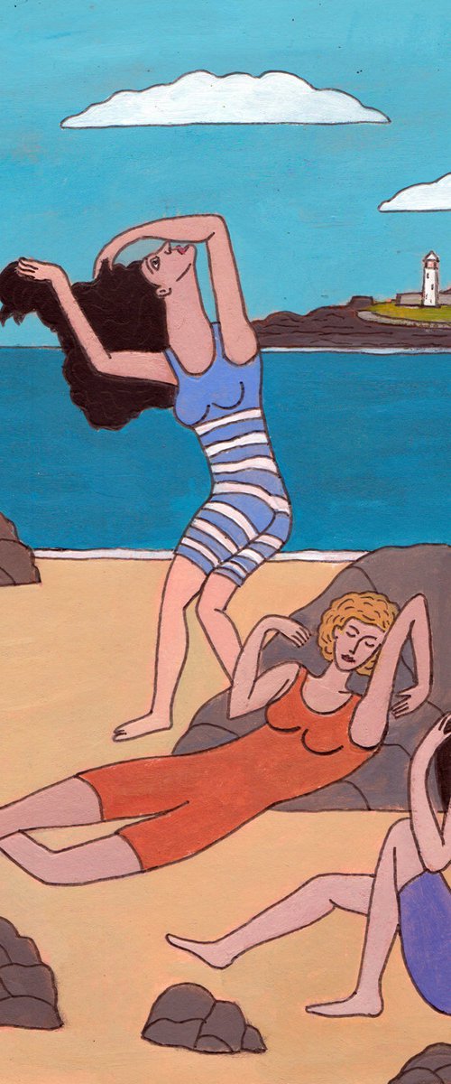 The Bathers, Godrevy - (after Picasso) by Tim Treagust