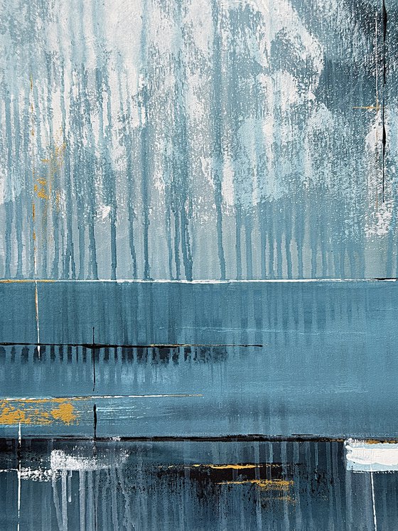 Azure Resonance diptych set gold blue
