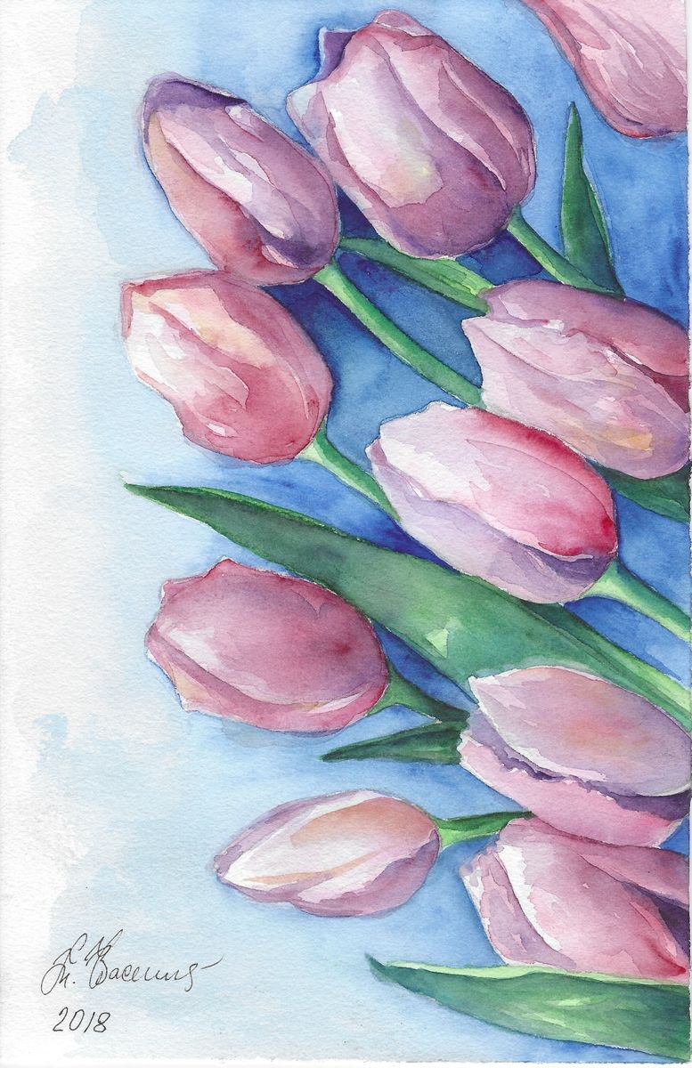 Spring tulips by Tatyana Vasylieva