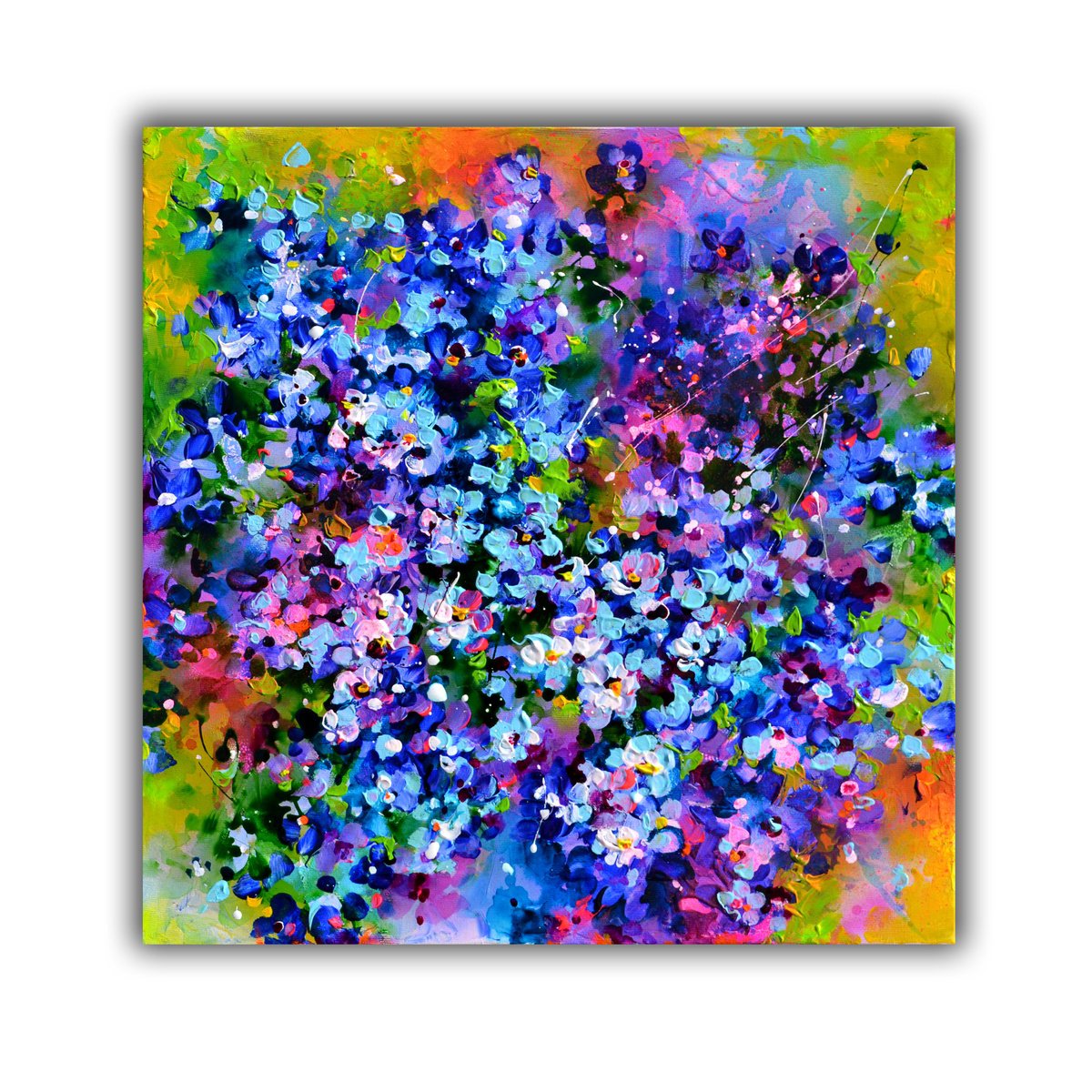 Wild Forget Me Not Floral Field by Soos Roxana Gabriela