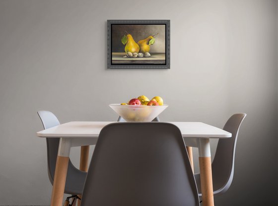 Two Pears and Walnuts