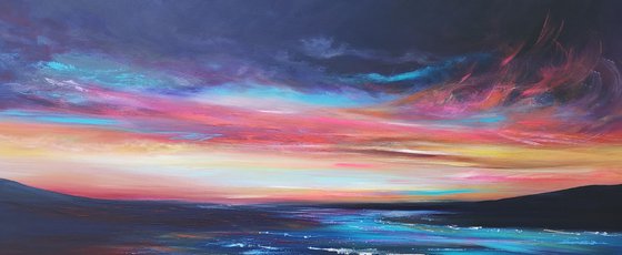 Twilight Blush - seascape, emotional, panoramic