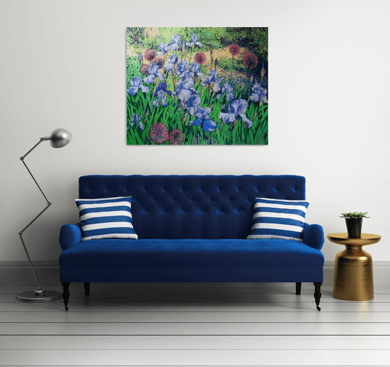 Irises dancing in the sun