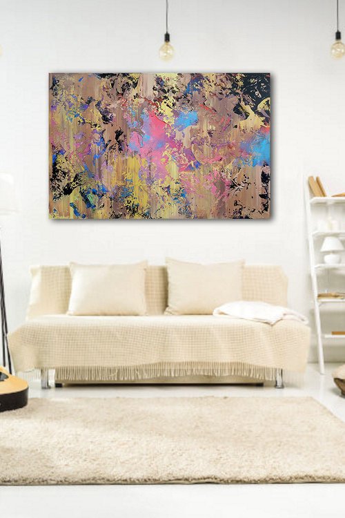 150x100cm. / abstract painting / Abstract 22101 by Alex Senchenko