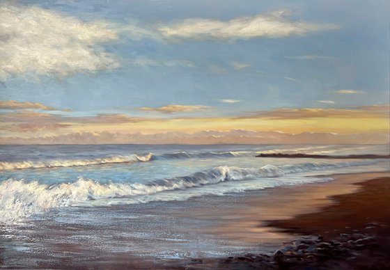"Sea 2" Blue seascape oil art