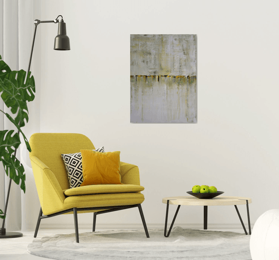 Abstract Black White Yellow Flow