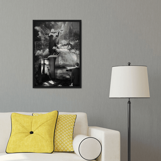 MEMORIES OF LOVE | Digital Painting printed on Alu-Dibond with Black wood frame | Unique Artwork | 2019 | Simone Morana Cyla | 50 x 70 cm | Art Gallery Quality |