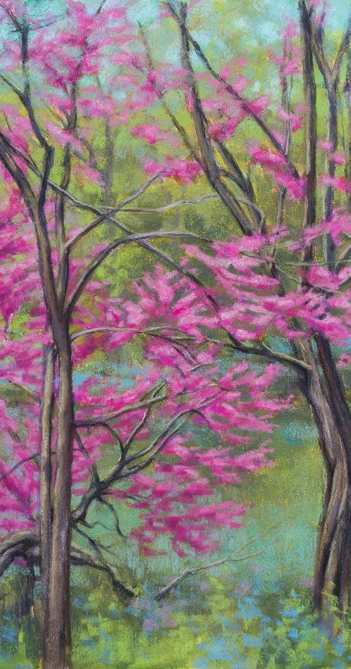 Redbuds by the Lake by Fiona Craig