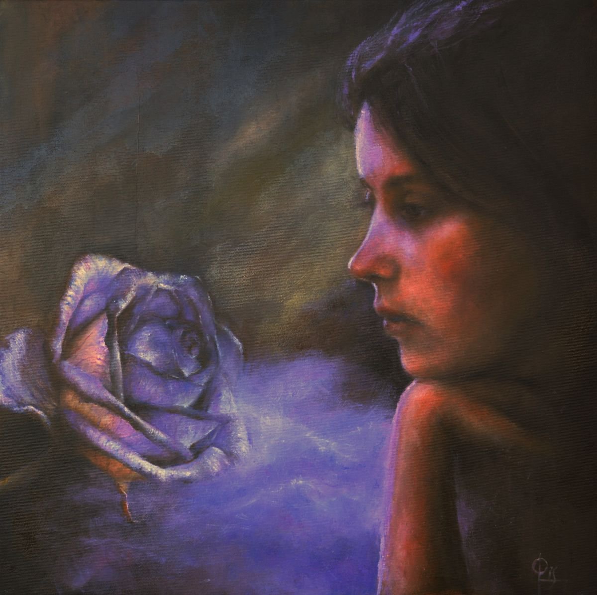 Girl and a Rose by Aleksandra Lis