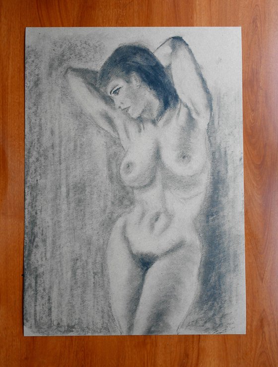 Female Figure #59 Charcoal