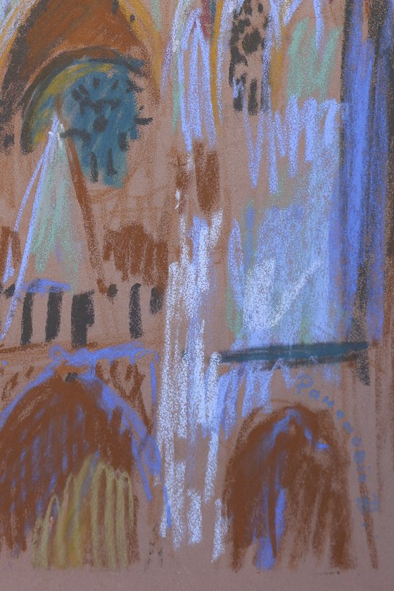 Rouen Cathedral at twilight