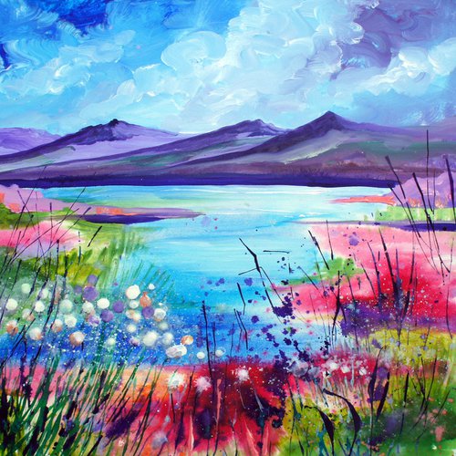 Summer View Across the Loch by Julia  Rigby