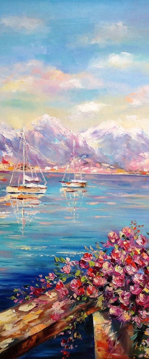 Sunny day on the lake by Olena Hontar