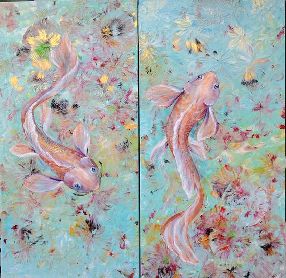 Diptych "Kois' Dance". Original.
