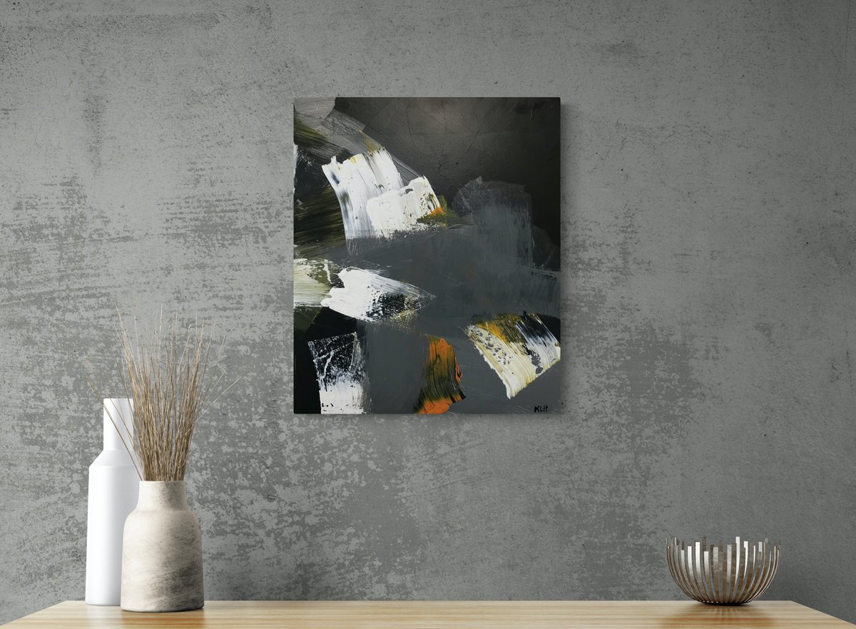 Organic Abstract Acrylic Painting By Kris Haas, 16 X 20", For You To Begin, Original Artwork