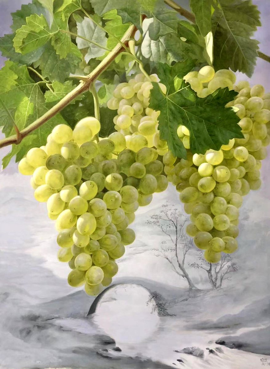 Still life:Grapes by Kunlong Wang