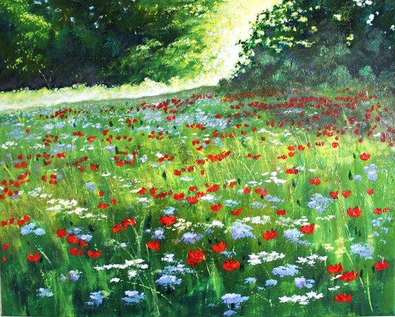 Sunrise and Wildflowers