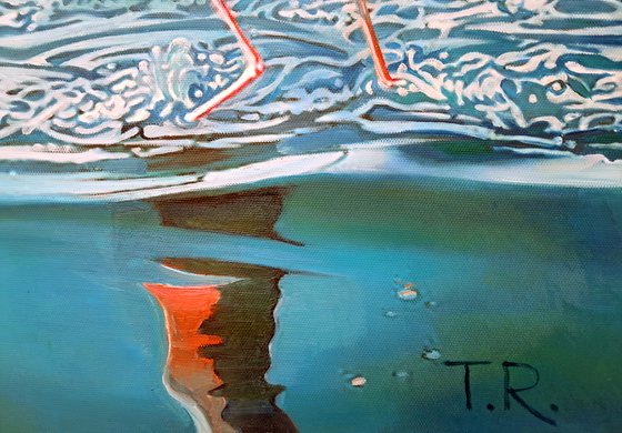 WING-SURFERS (PINK FLAMINGOES)