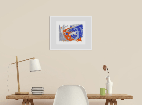 Orange and blue abstraction 4