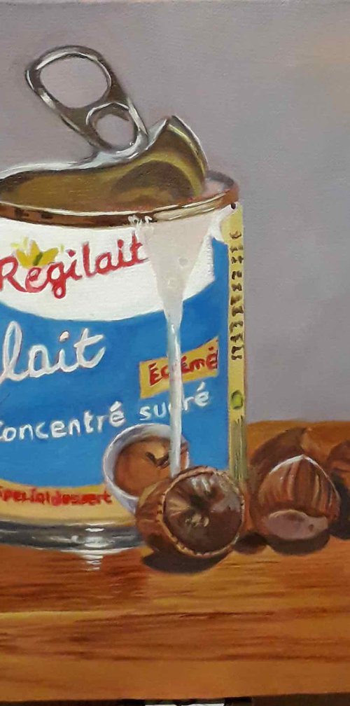 Hazelnuts and concentrated milk by Anne Zamo