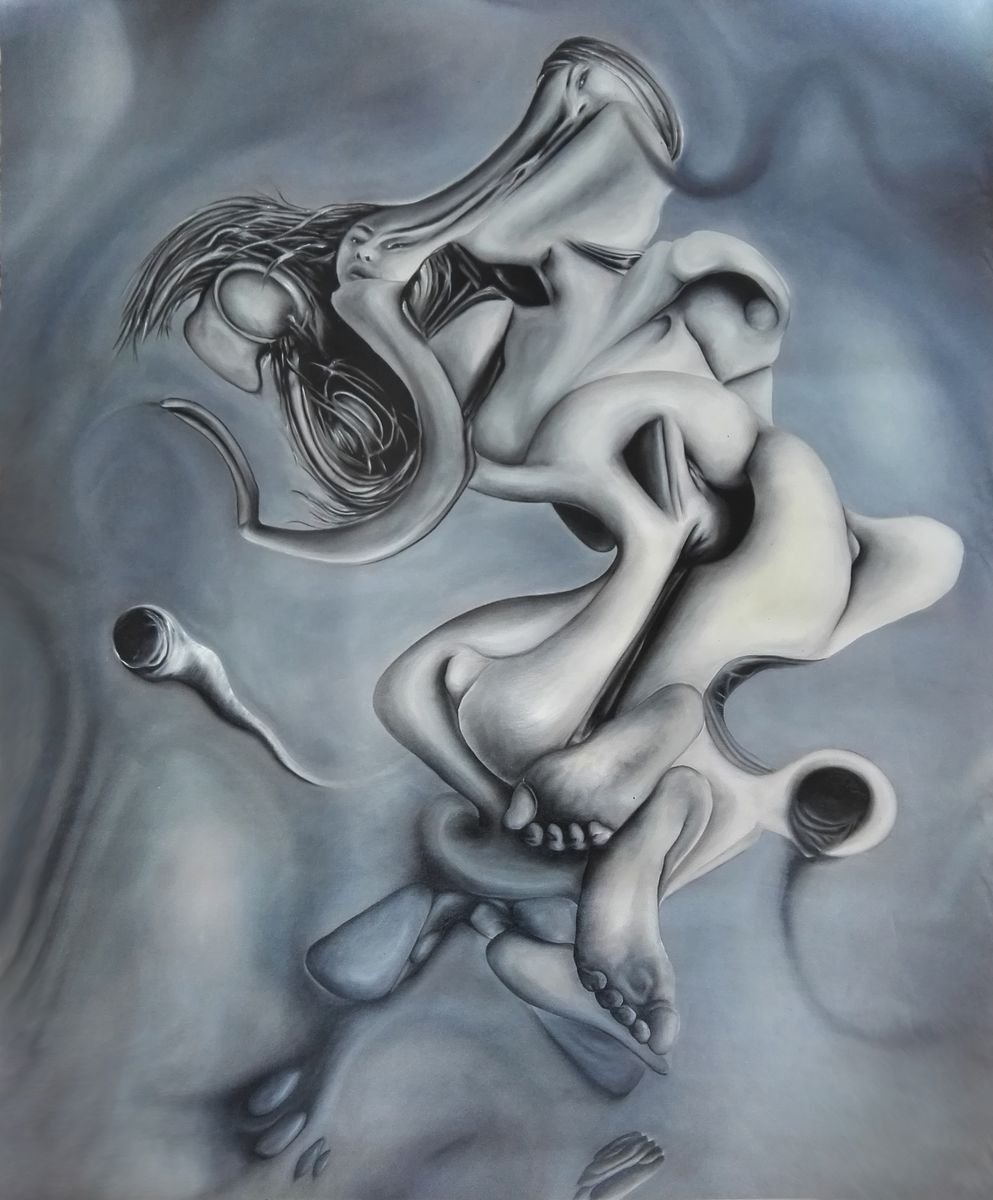Surrealistic Acrylic Painting , Volata By Stefano Mazzolini, 51 X 62, Artwork For Sale On Artfinder