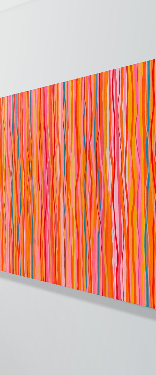 Funky Groover - 152 x 61cm acrylic on canvas by George Hall