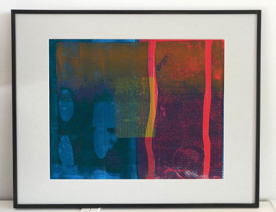 Warp One - Modern Abstract Painting - framed