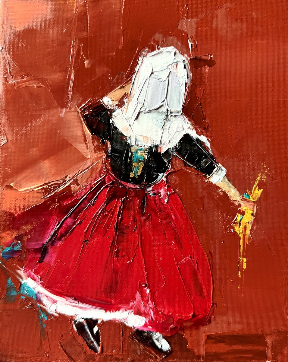 Expressive Oil Painting , Ball De Bot By Lina Redford, 8 X 10, Artwork For Sale On Artfinder