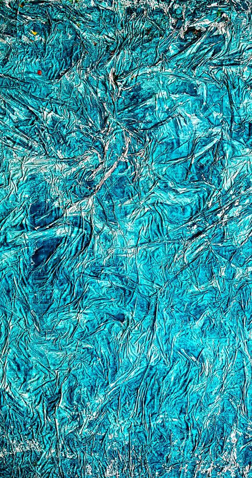 Deep Turquoise (n.201) - abstract landscape - 91 x 72 x 2,50 cm - ready to hang - acrylic painting on stretched canvas by Alessio Mazzarulli