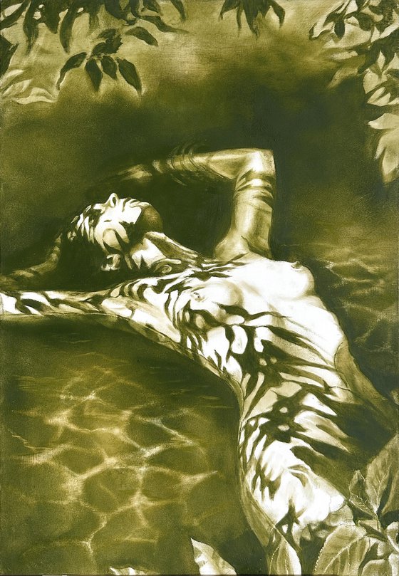 Forest Nymph’s Midday Nap - Olive Shadow Nude